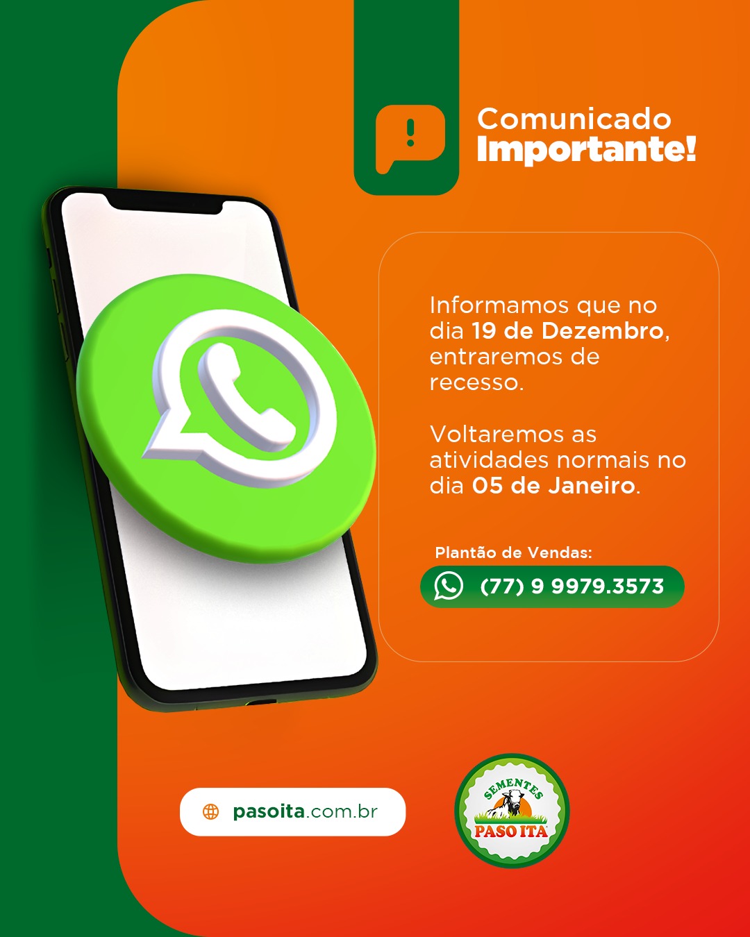 Informativo de férias